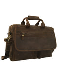 Executive Double Zipped Compartments Leather Laptop Bag