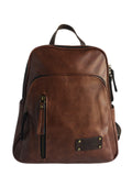 Vivace - High-Quality PU Leather Backpack - Brown