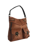 Cotton Road Shoulder Bag With Soft PU Leather