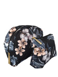 Vivace - Floral Toiletry Bag 2 Pieces- Black