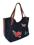 Vivace - Butterfly Floral Hobo Handbag