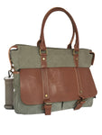 Cotton Road - Canvas Laptop Bag With Double Buckles