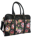 Women Canvas Laptop Bag With Protea Floral