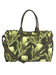 Canvas Overnight Bag With Protea Flowers