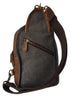 Vivace - Canvas Chest Sling Casual Bag Crossbody Backpack -Grey