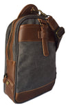 Vivace - Canvas Chest Sling Casual Bag Crossbody Backpack -Grey