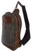 Vivace - Canvas Chest Sling Casual Bag Crossbody Backpack -Grey