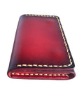 Vivace -Genuine Leather Credit Card Holder - Dark Red